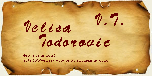 Veliša Todorović vizit kartica